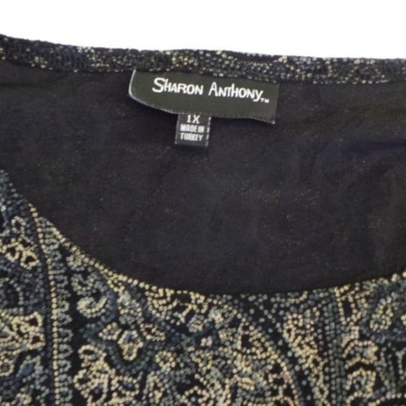 Sharon Anthony long sleeve Stretch Top Plus 1X - Picture 8 of 8